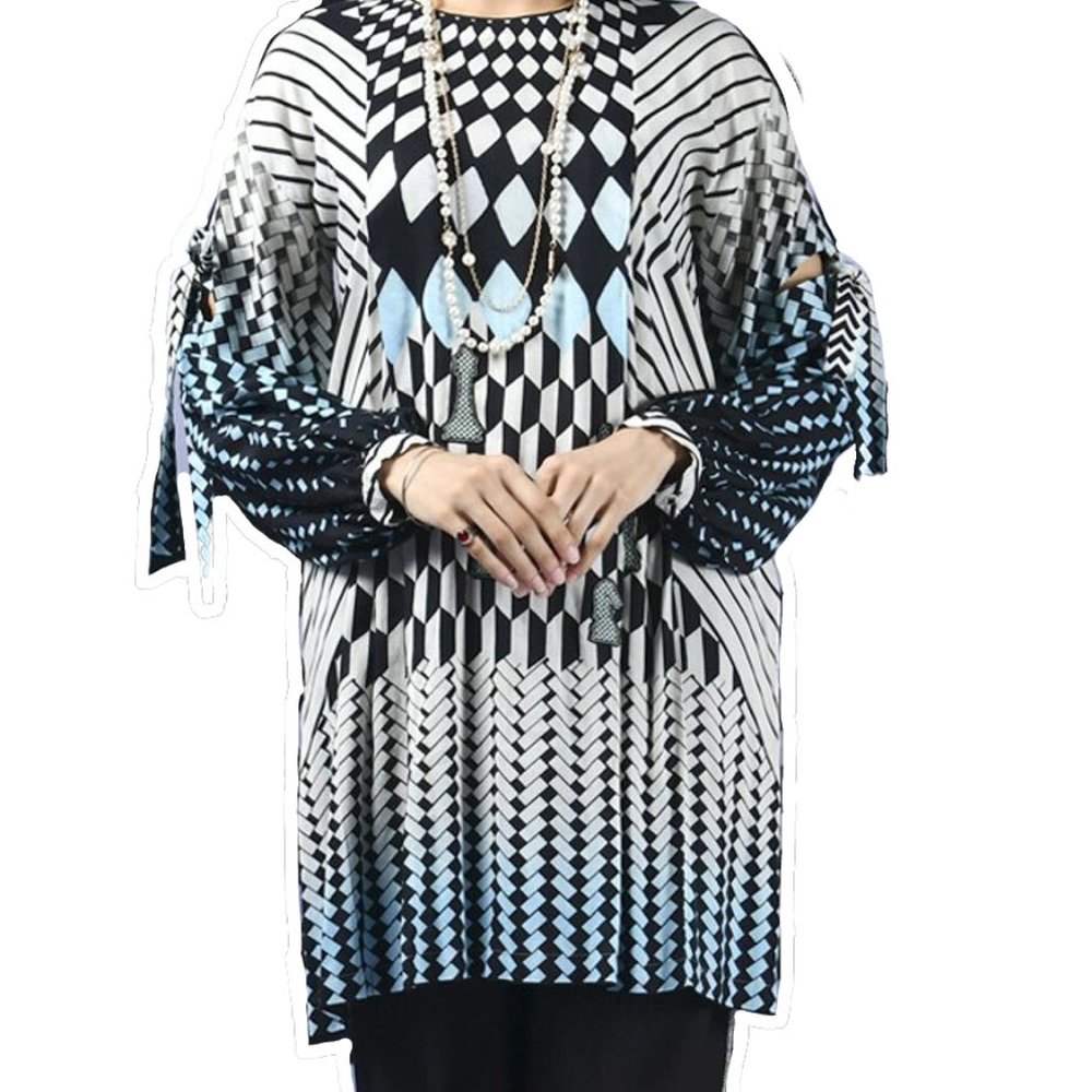 Almirah by Junaid Jamshed Ready-Made 1PC Linen Kurti/Tunic/Kameez/Shirt Small 43